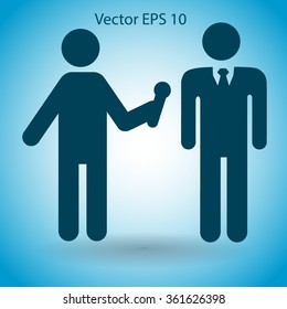 to interview business man vector illustration