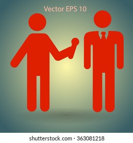 to interview business man vector illustration