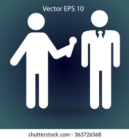 to interview business man vector illustration