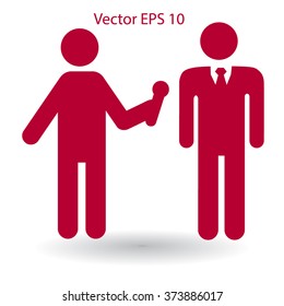 to interview business man vector illustration