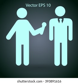 to interview business man vector illustration