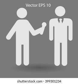 to interview business man vector illustration