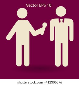 to interview business man vector illustration
