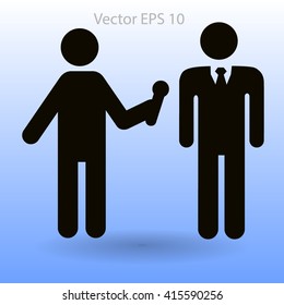 to interview business man vector illustration