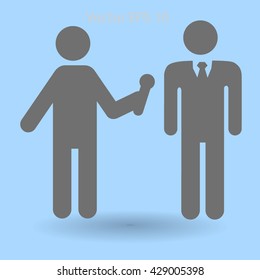 to interview business man vector illustration