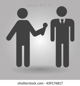 to interview business man vector illustration