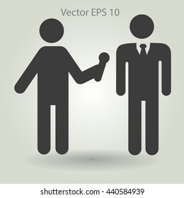 to interview business man vector illustration