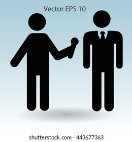 to interview business man vector illustration