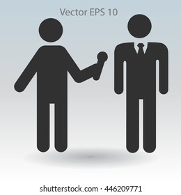 to interview business man vector illustration