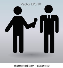 to interview business man vector illustration