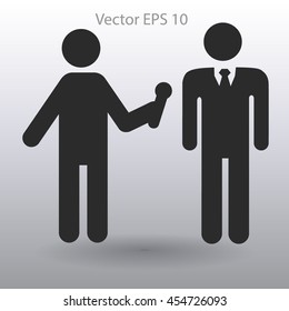 to interview business man vector illustration