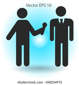 to interview business man vector illustration
