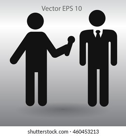 to interview business man vector illustration