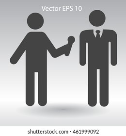 to interview business man vector illustration