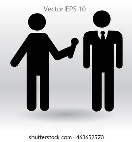 to interview business man vector illustration