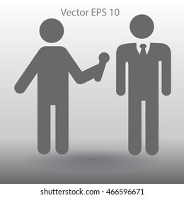 to interview business man vector illustration