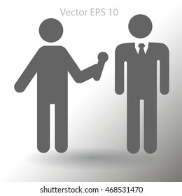 to interview business man vector illustration
