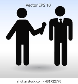 to interview business man vector illustration