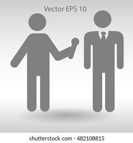 to interview business man vector illustration