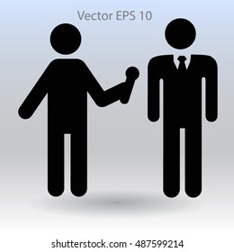 to interview business man vector illustration