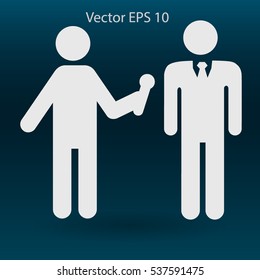 to interview business man vector illustration