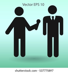 to interview business man vector illustration