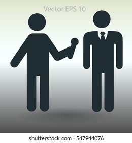 to interview business man vector illustration