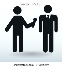 to interview business man vector illustration
