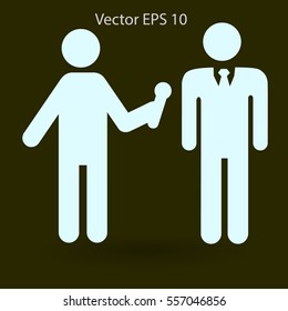 to interview business man vector illustration