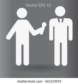 to interview business man vector illustration