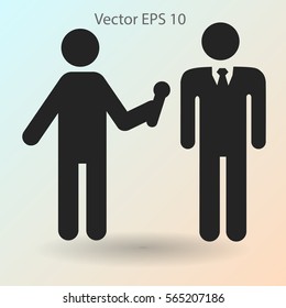 to interview business man vector illustration
