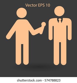 to interview business man vector illustration