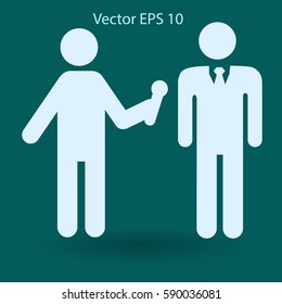 Interview business man vector illustration