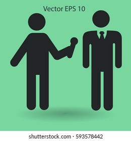 to interview business man vector illustration