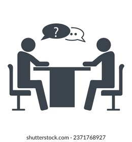 Interview concept icon design stock illustration