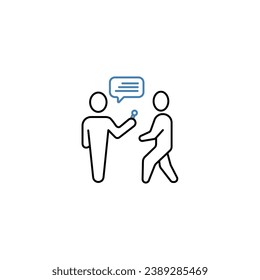 Interview concept line icon. Simple element illustration. Interview concept outline symbol design.