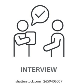 Concepto De Entrevista Iconos De Diseño Simple, Inspiración De Diseño De Estilo Simple Para Cualquier Interfaz Y Propósito Adecuado Para Símbolos Y Más