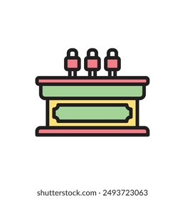 Interview Desk Icon Vector Illustration