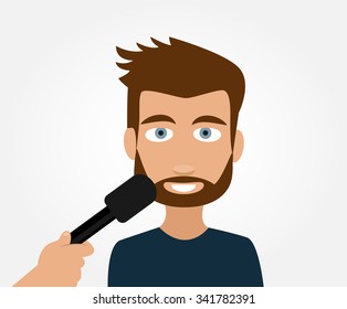 Interview flat design