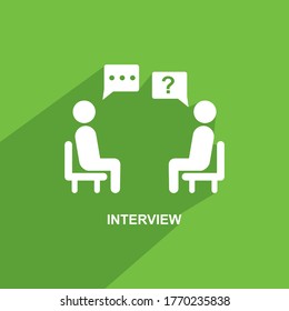 Interview-Symbol, Business-Symbol, Vektorgrafik