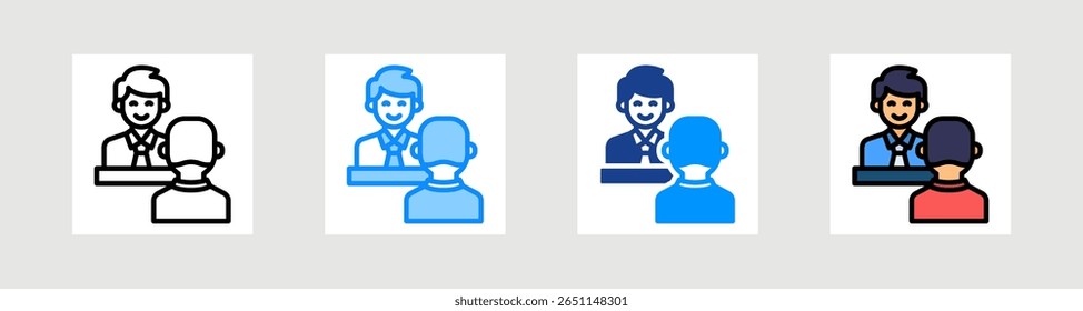 Interview Icon Collection Set Multiple Style