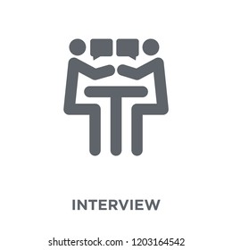 Interview icon. Interview design concept from Human resources collection. Simple element vector illustration on white background.