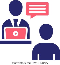 Interview Icon Fill Vector Illustration