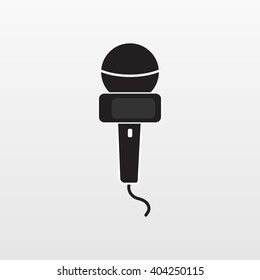 Interview Icon Isolated. Flat Microphone Media Vector. Modern Flat Media Pictogram, Business, Marketing, Internet Concept. Trendy Simple Vector Symbol For Web Site. Logo Illustration.