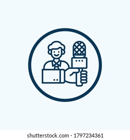 interview icon isolated on white background from fame collection. interview icon trendy and modern interview symbol for logo, web, app