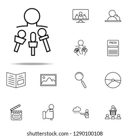 to interview icon. Media, Press icons universal set for web and mobile