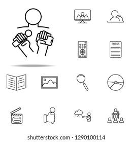 to interview icon. Media, Press icons universal set for web and mobile