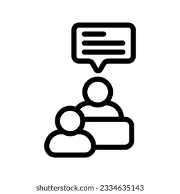 Icono de entrevista. inicio de sesión para concepto móvil y diseño web. ilustración vectorial