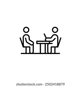 Interview icon. Simple interview icon for social media, app, and web design. Vector illustration