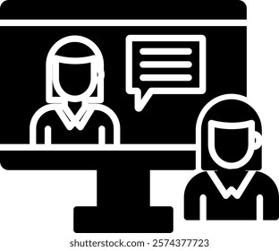 Interview Icon Symbol Art Sign